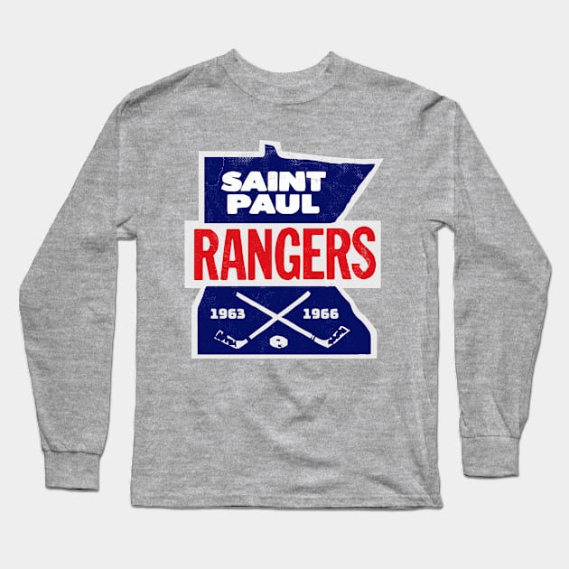 Retro St Paul Rangers Hockey Long Sleeve T-Shirt by LocalZonly